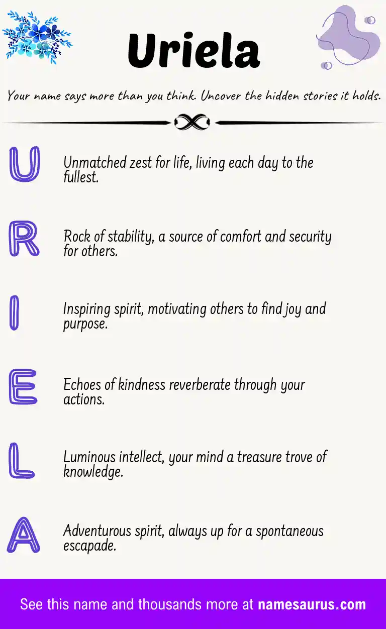 Acrostic poem about Uriela.