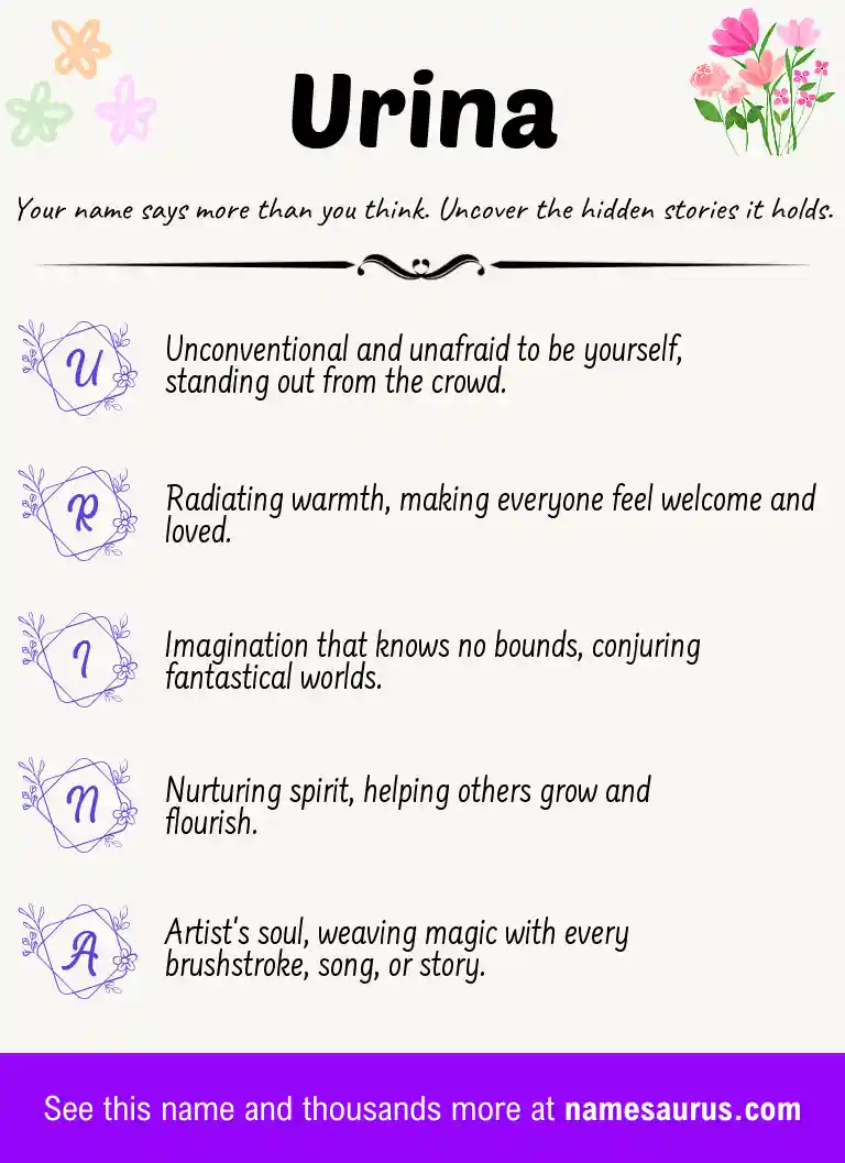 Acrostic poem about Urina.