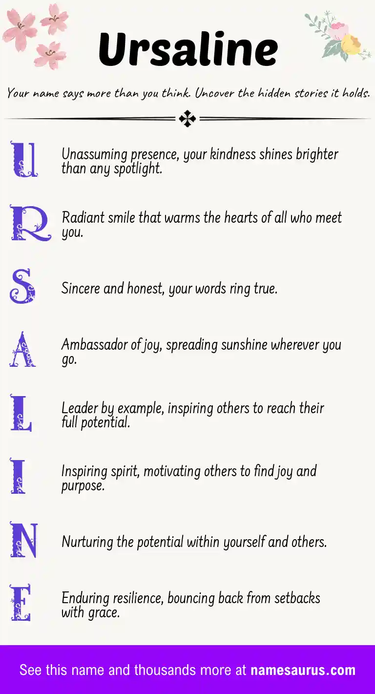 Acrostic poem about Ursaline.
