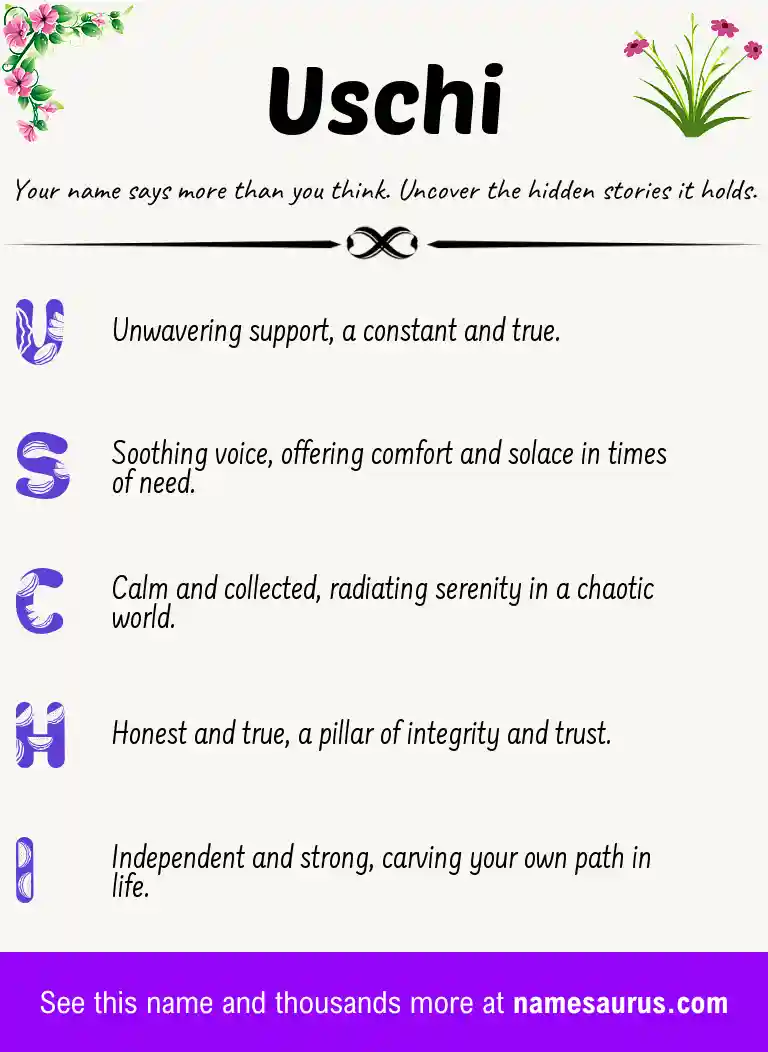 Acrostic poem about Uschi.