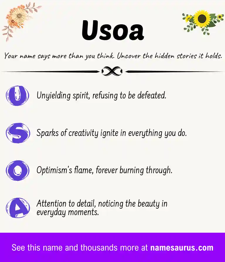 Acrostic poem about Usoa.