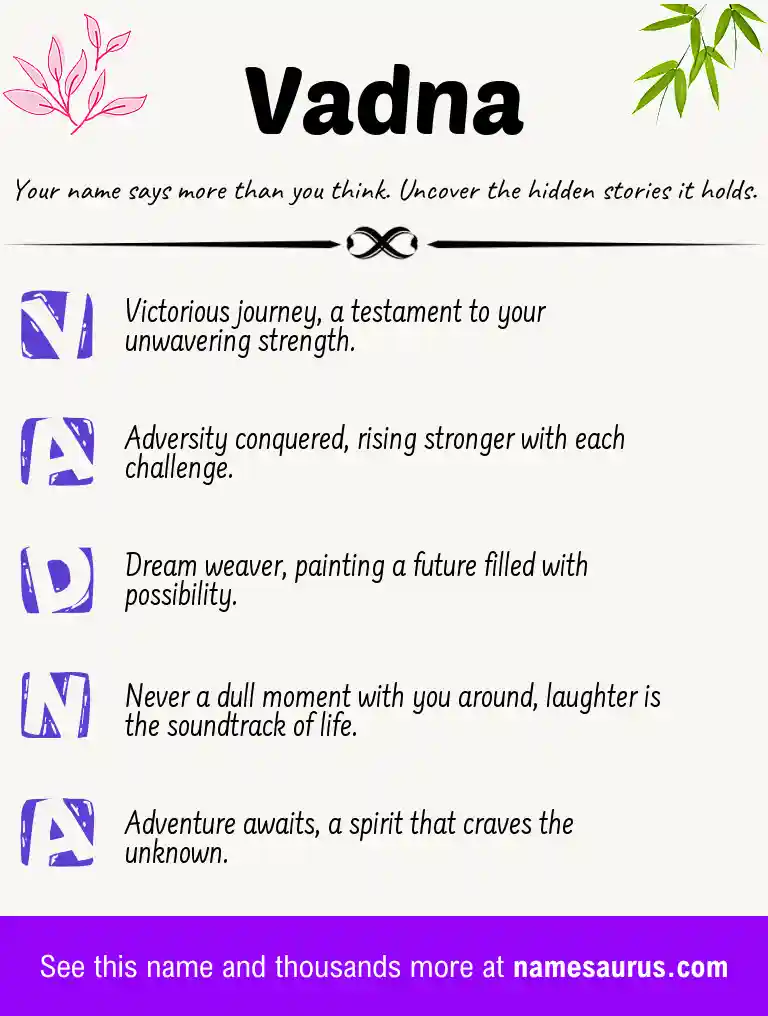 Acrostic poem about Vadna.