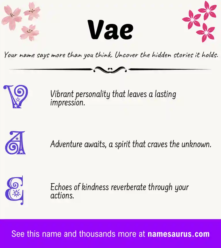 Acrostic poem about Vae.