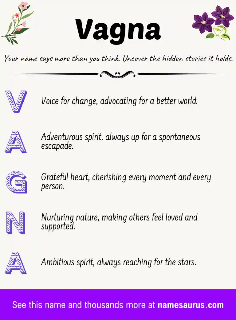 Acrostic poem about Vagna.