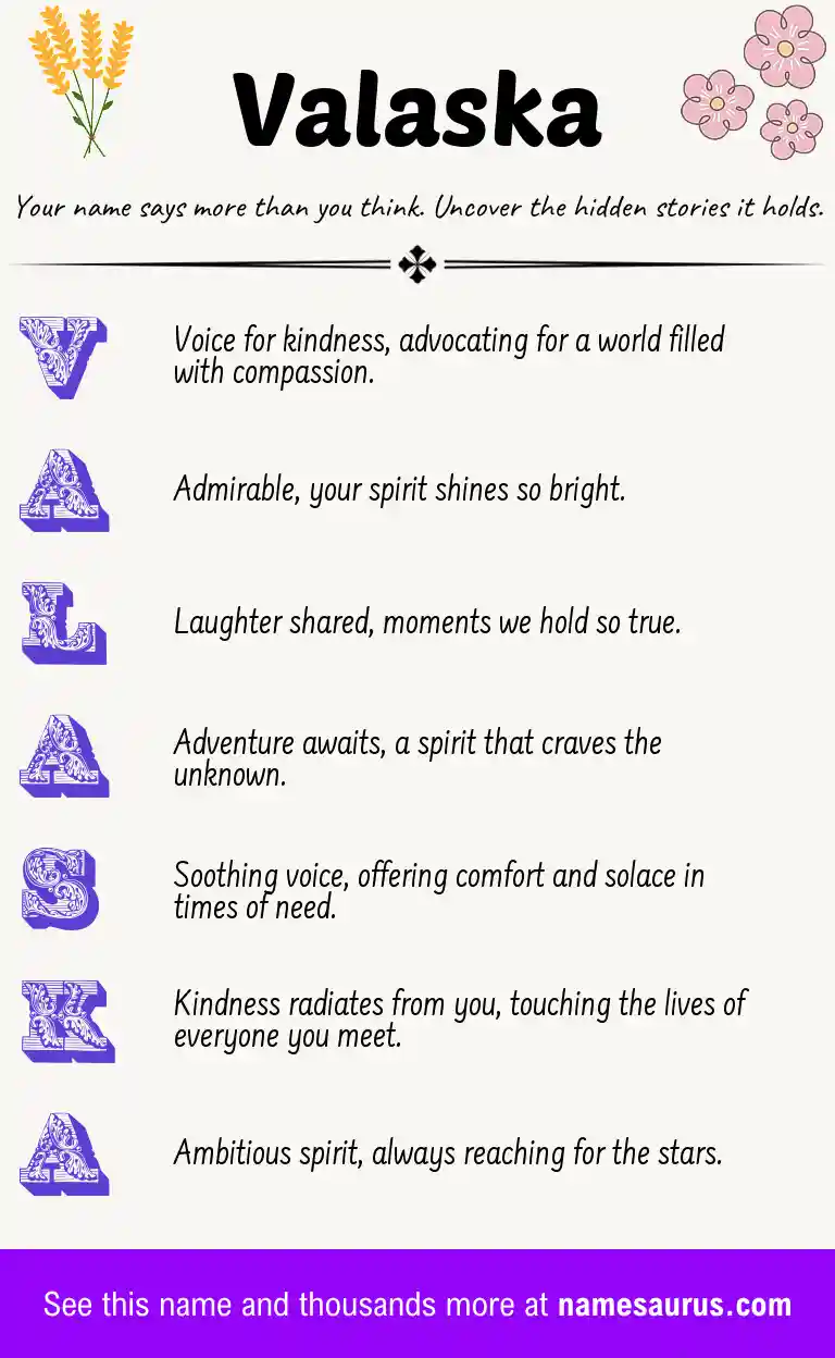 Acrostic poem about Valaska.