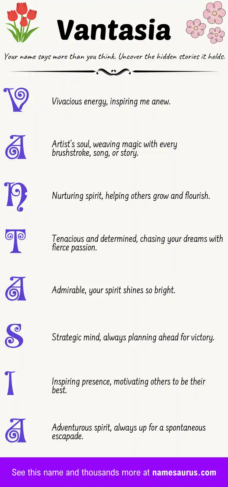 Acrostic poem about Vantasia.