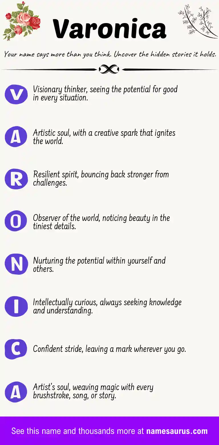 Acrostic poem about Varonica.