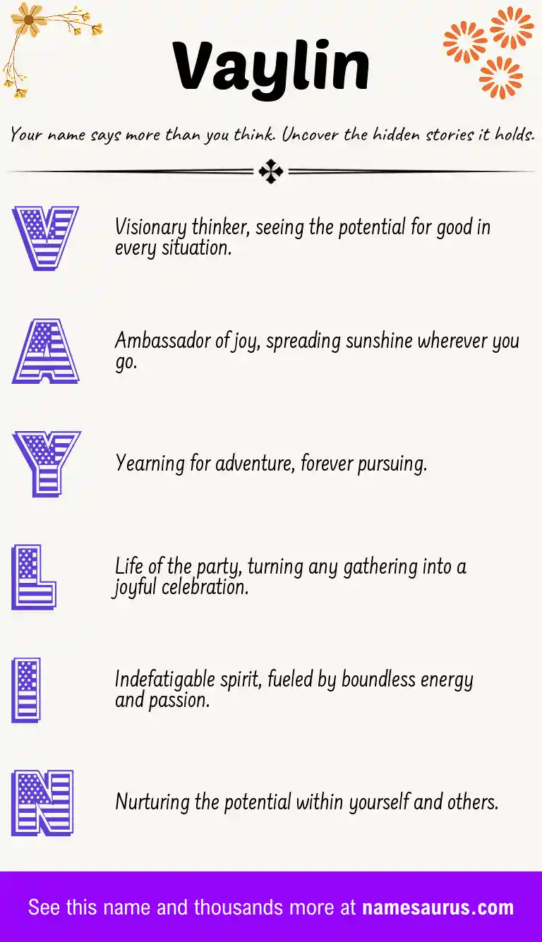 Acrostic poem about Vaylin.