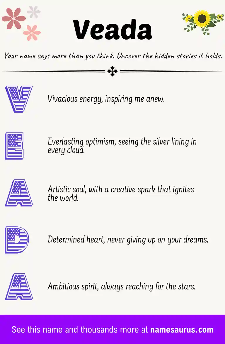 Acrostic poem about Veada.