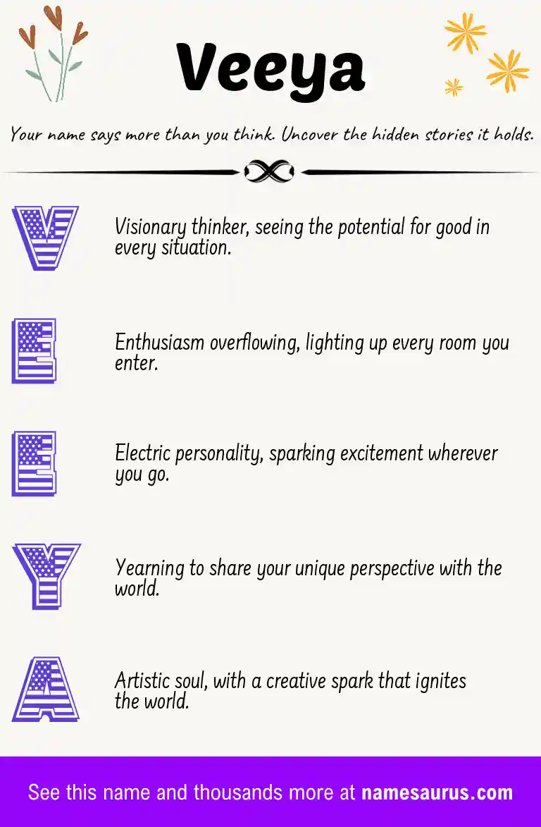 Acrostic poem about Veeya.