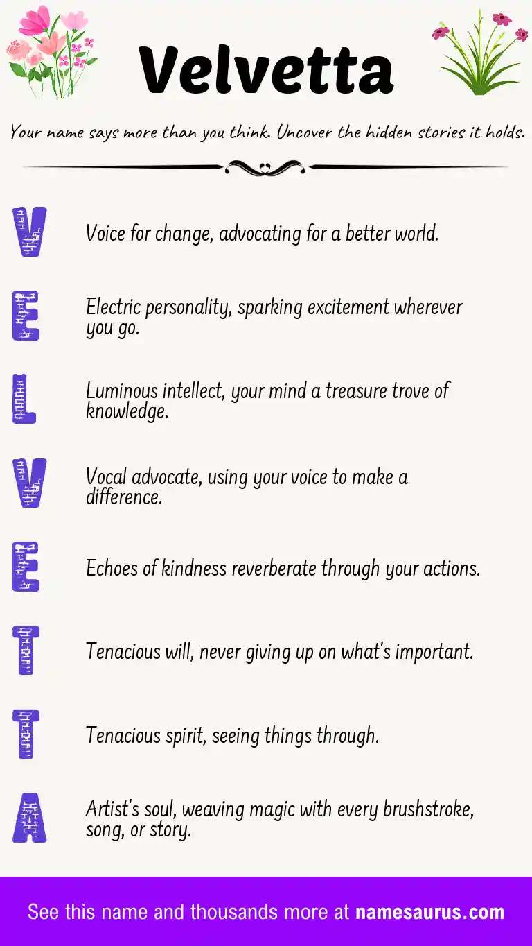 Acrostic poem about Velvetta.