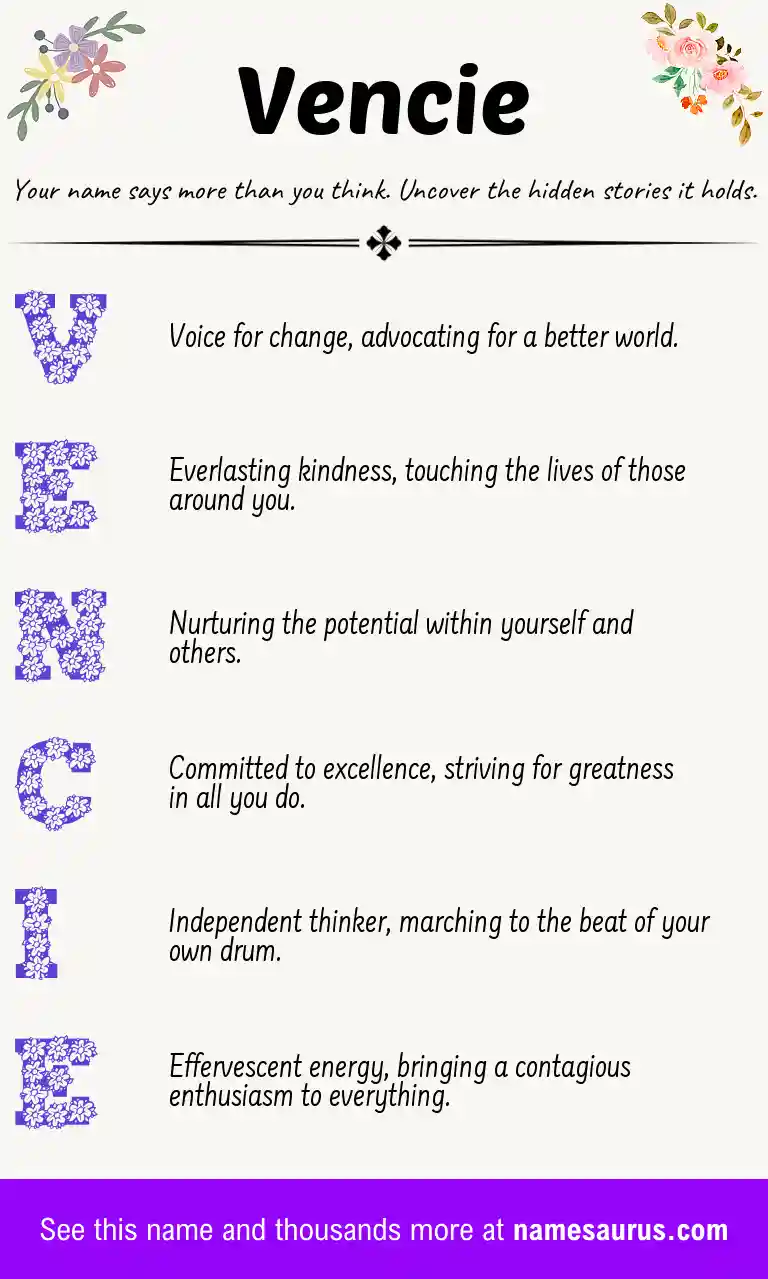 Acrostic poem about Vencie.