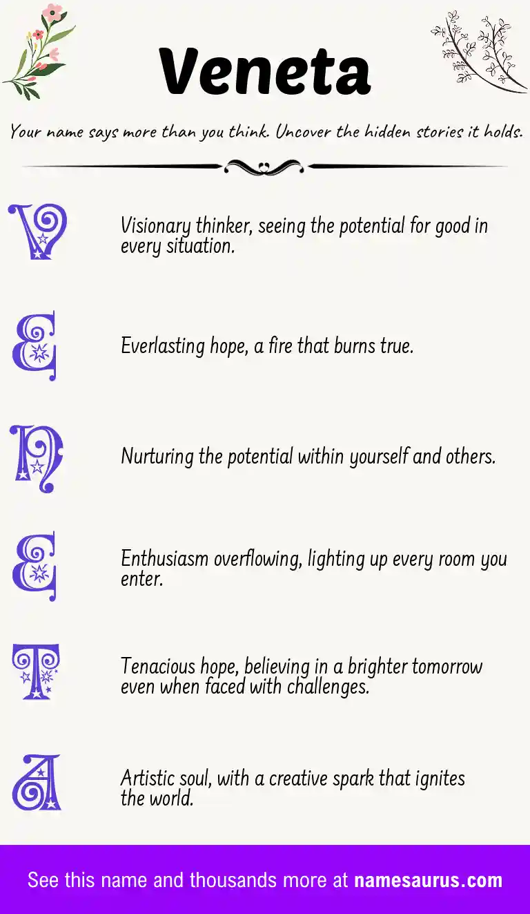 Acrostic poem about Veneta.