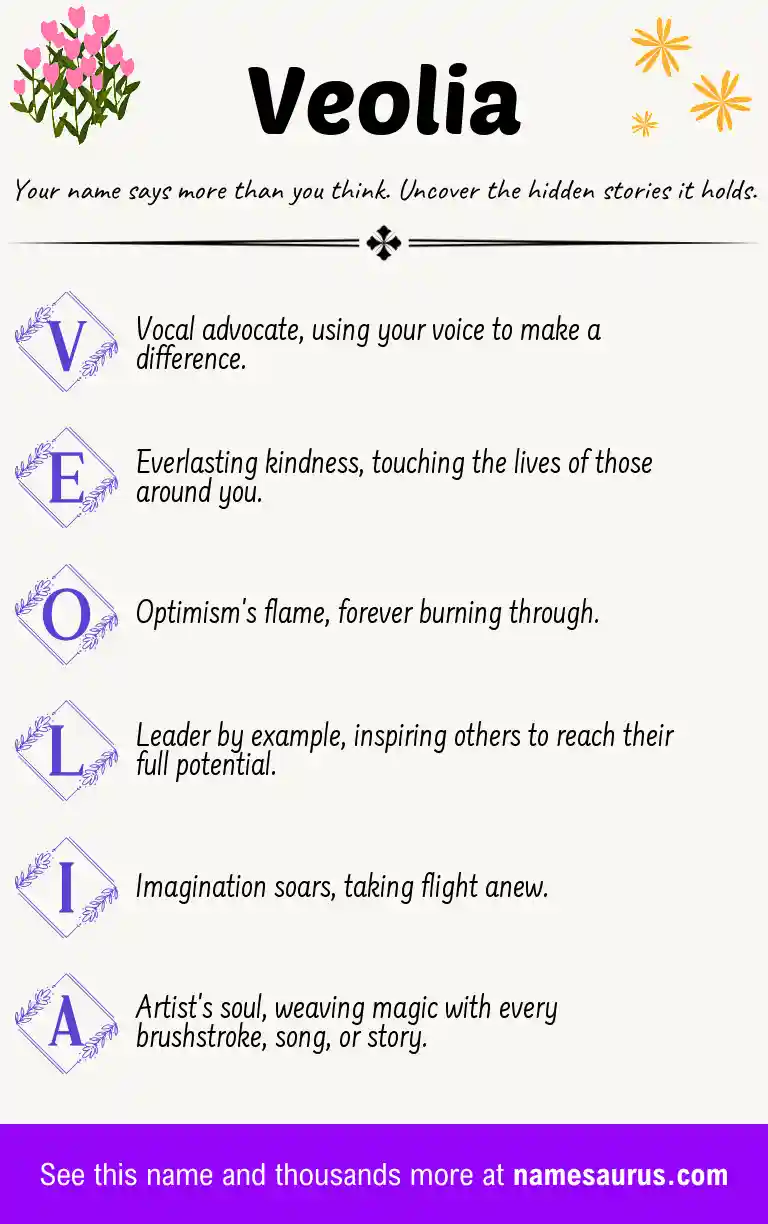 Acrostic poem about Veolia.