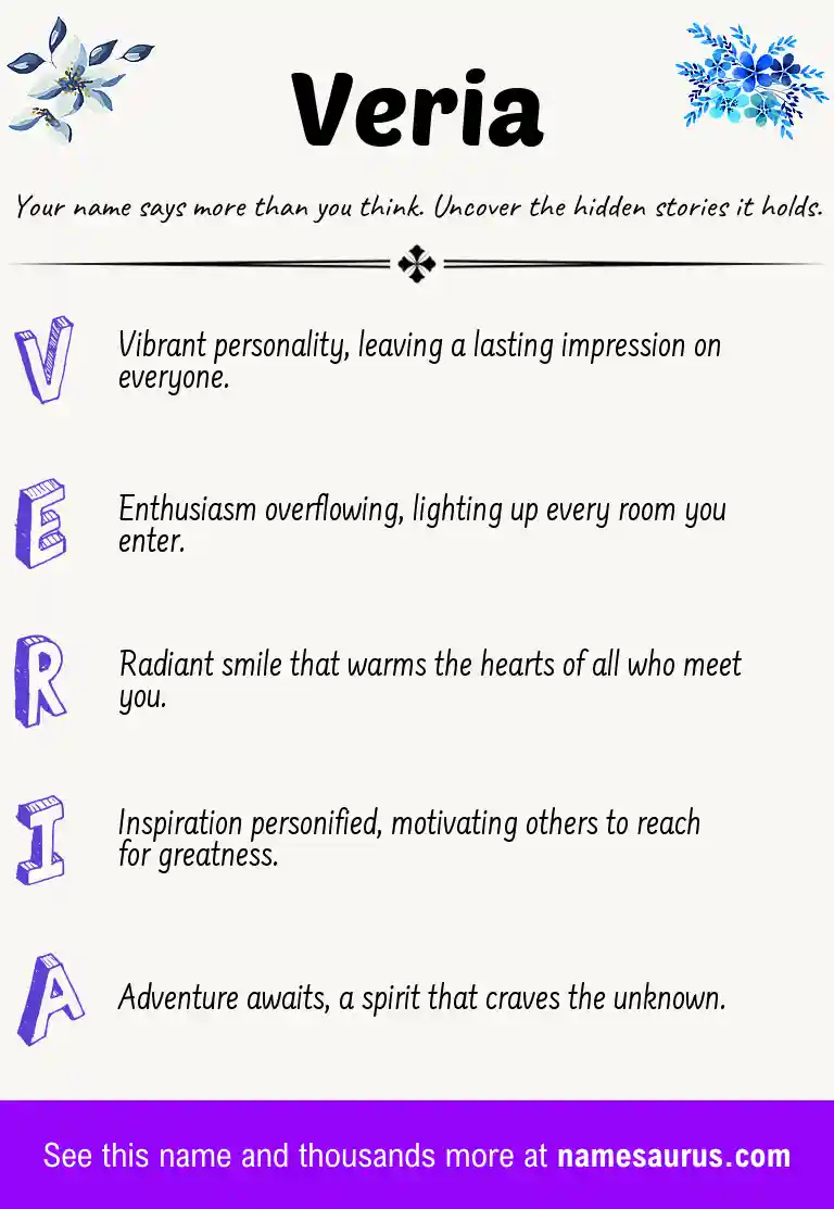 Acrostic poem about Veria.