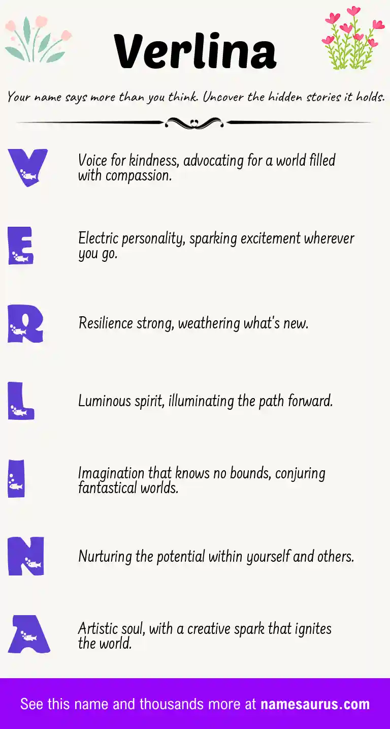 Acrostic poem about Verlina.