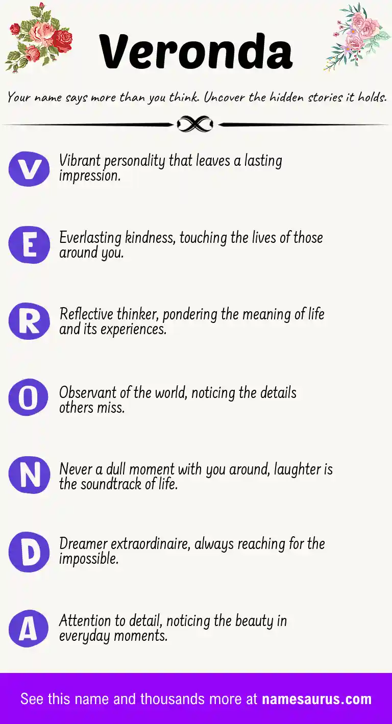 Acrostic poem about Veronda.