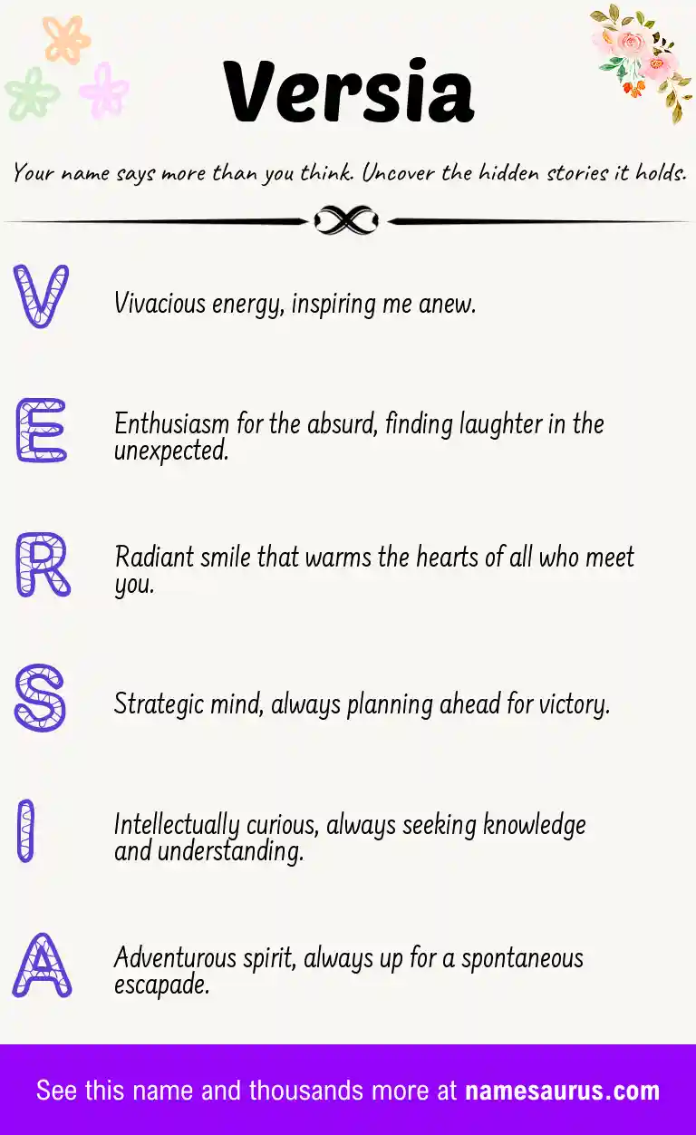 Acrostic poem about Versia.