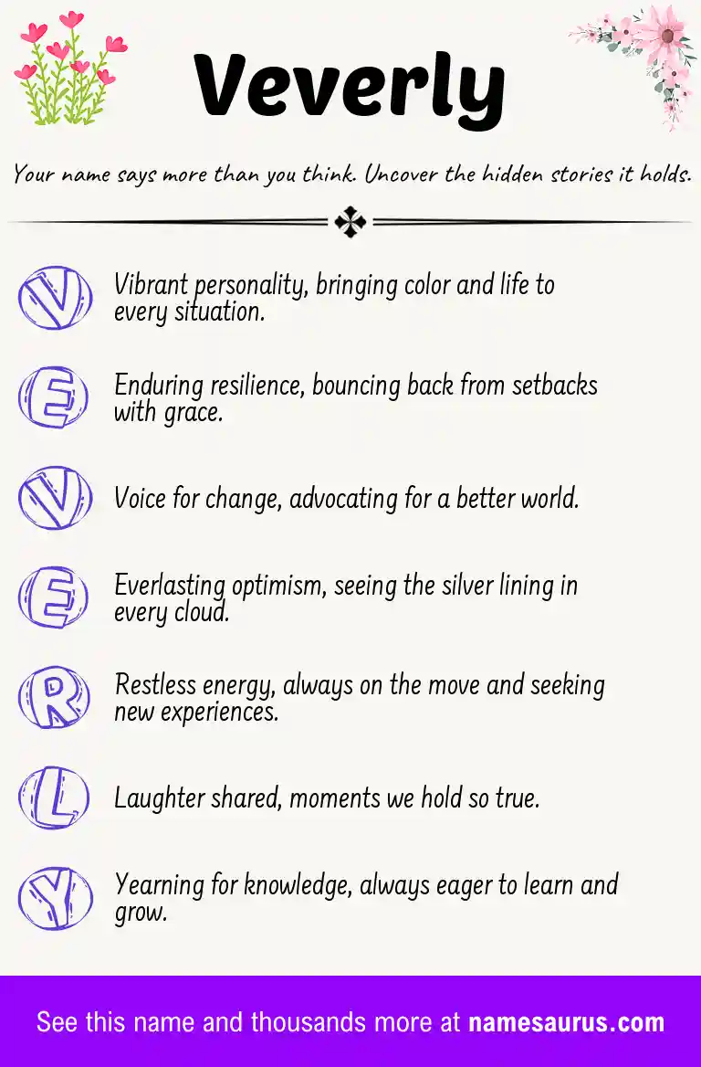 Acrostic poem about Veverly.