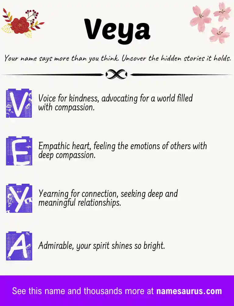 Acrostic poem about Veya.