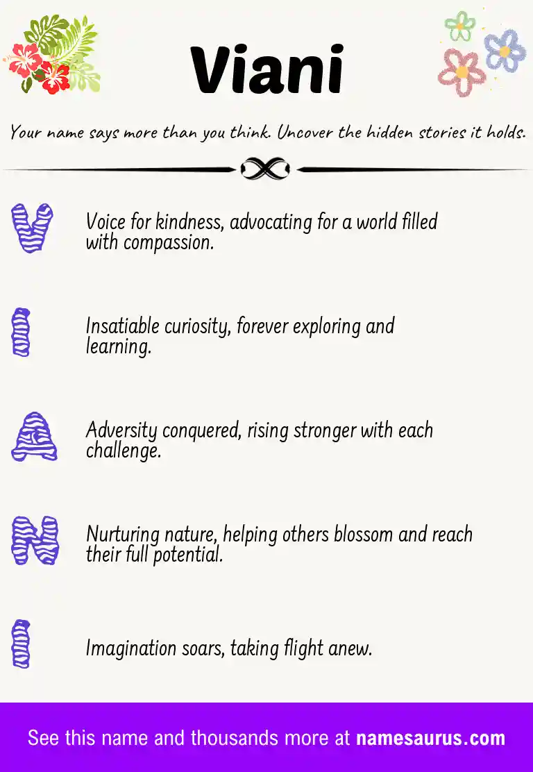 Acrostic poem about Viani.