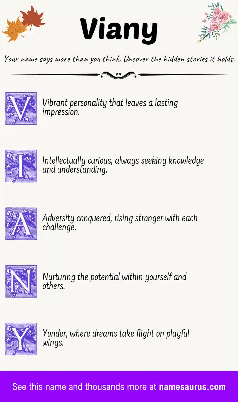Acrostic poem about Viany.