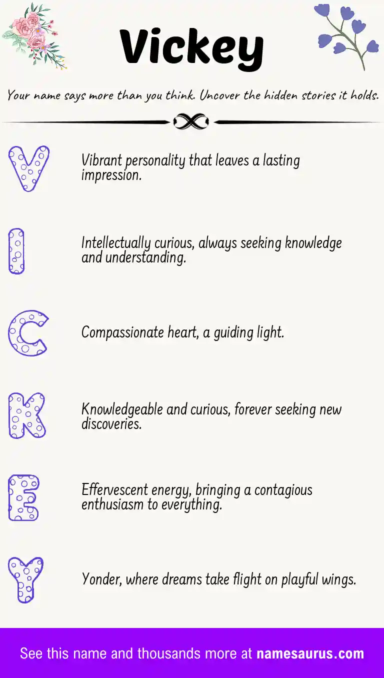 Acrostic poem about Vickey.