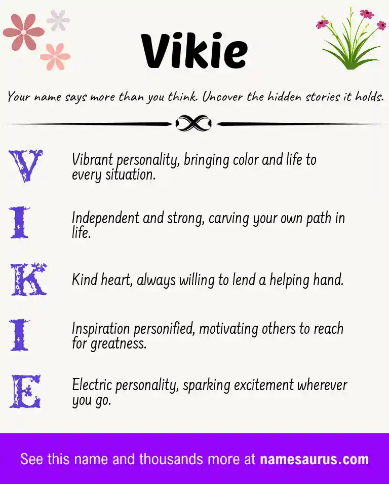 Acrostic poem about Vikie.