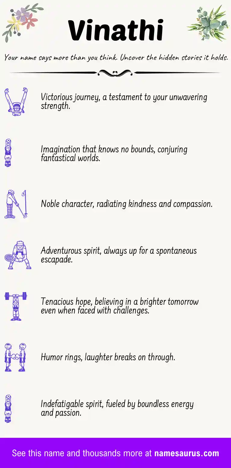 Acrostic poem about Vinathi.