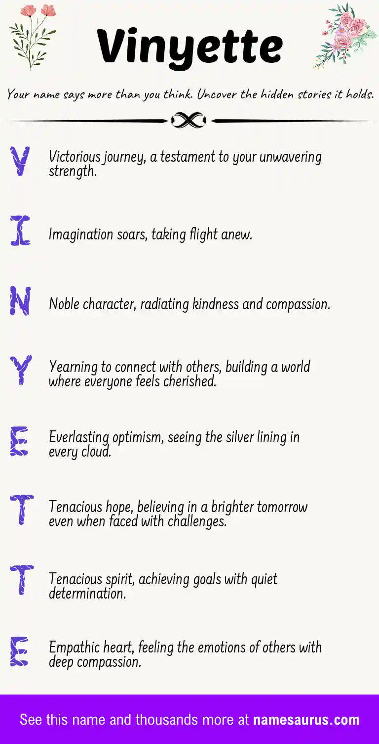 Acrostic poem about Vinyette.