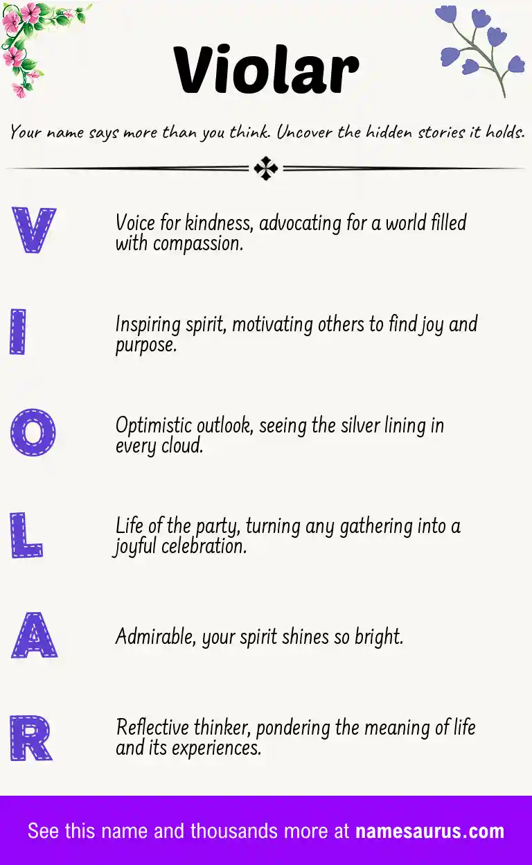 Acrostic poem about Violar.