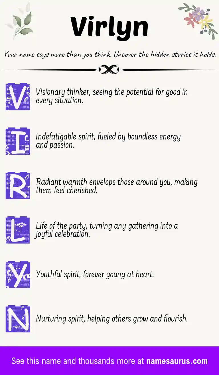 Acrostic poem about Virlyn.