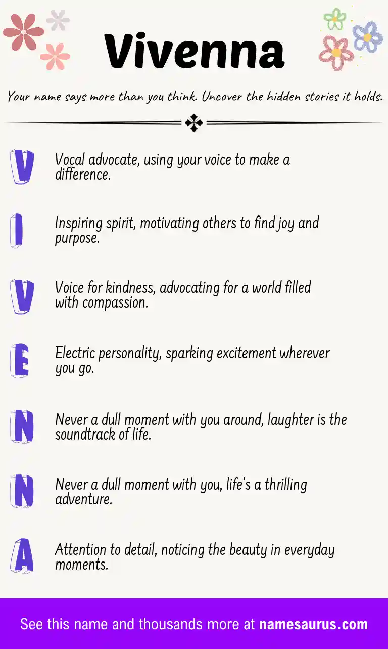 Acrostic poem about Vivenna.