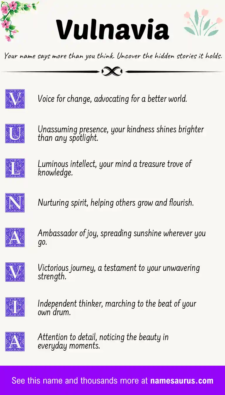 Acrostic poem about Vulnavia.