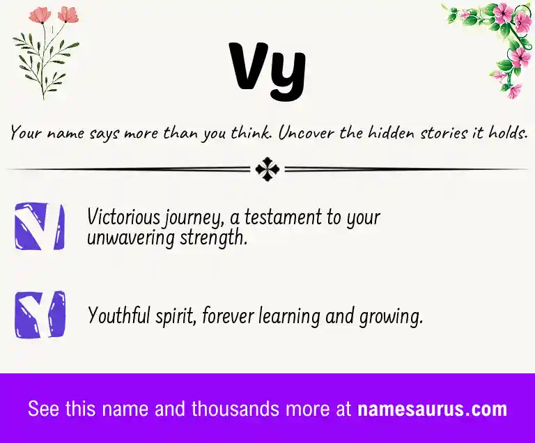Acrostic poem about Vy.