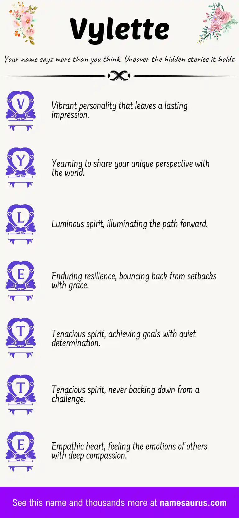Acrostic poem about Vylette.