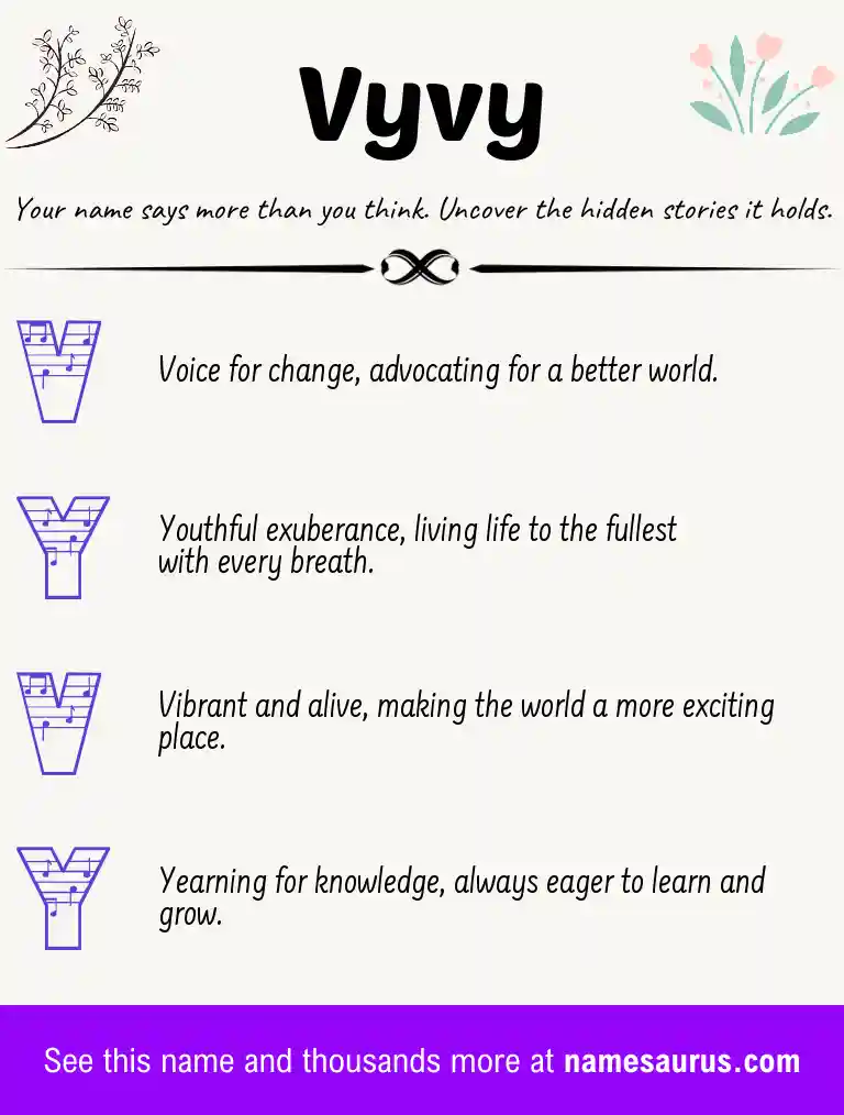 Acrostic poem about Vyvy.