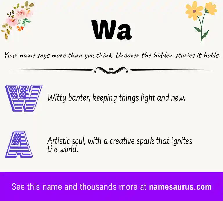 Acrostic poem about Wa.