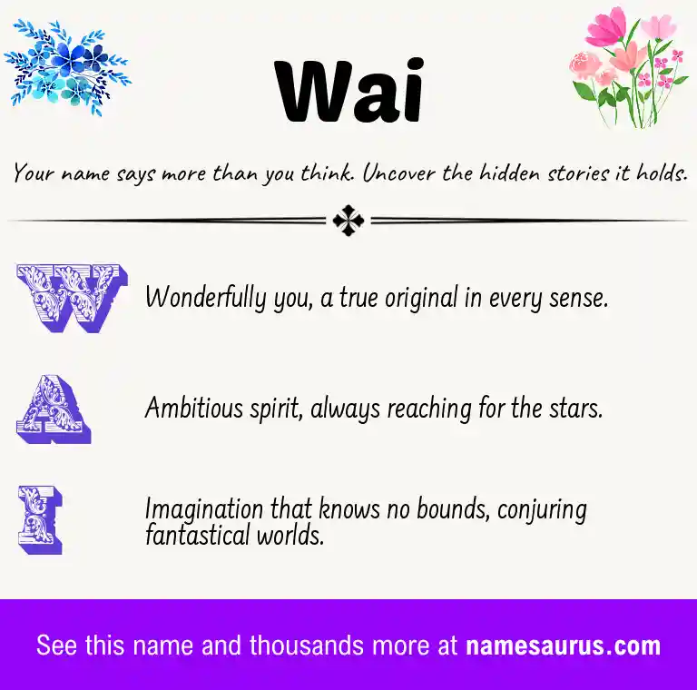 Acrostic poem about Wai.