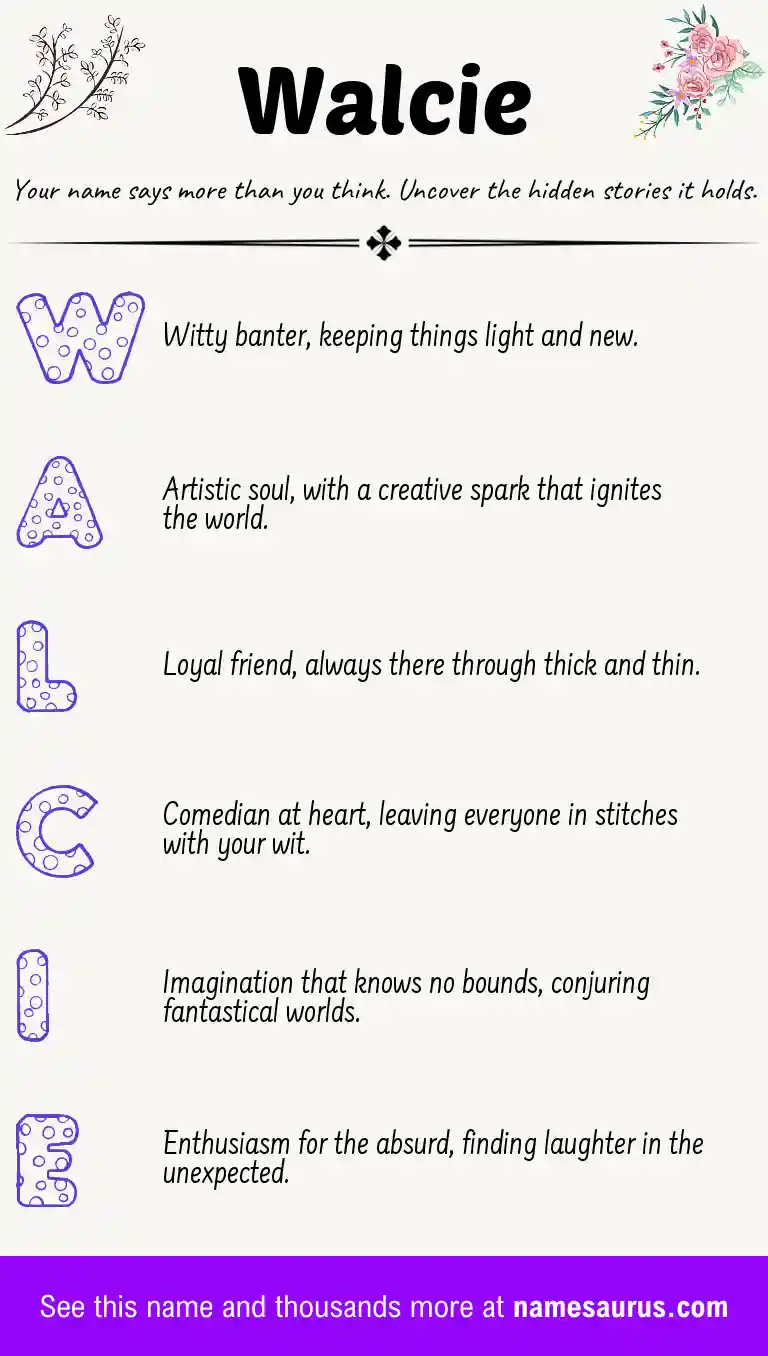 Acrostic poem about Walcie.