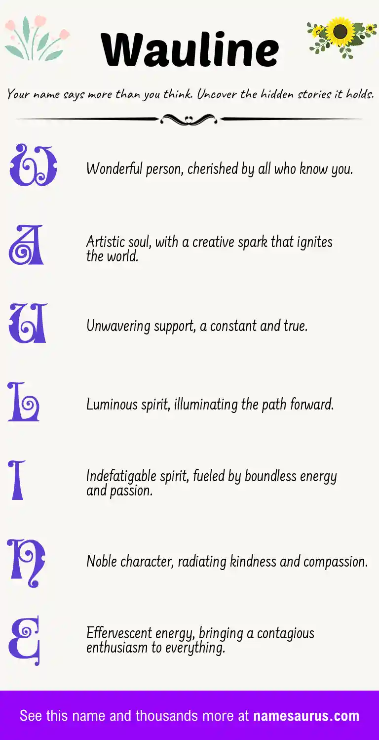 Acrostic poem about Wauline.