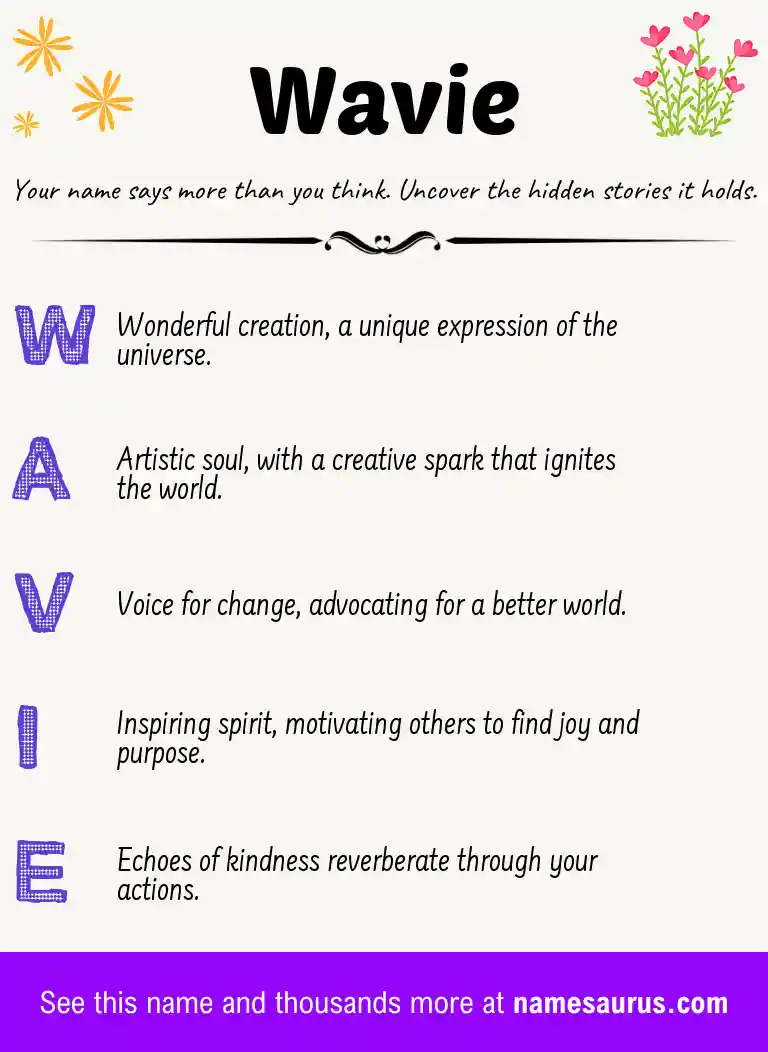 Acrostic poem about Wavie.