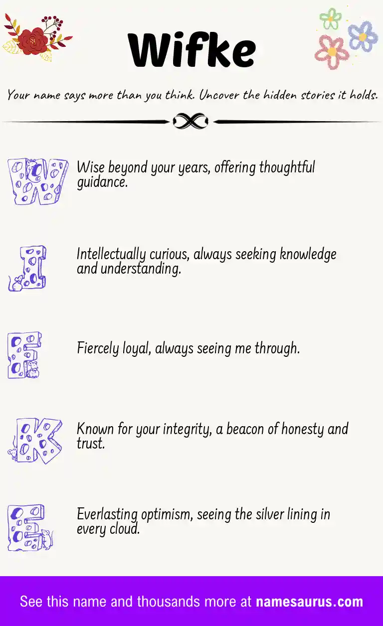 Acrostic poem about Wifke.