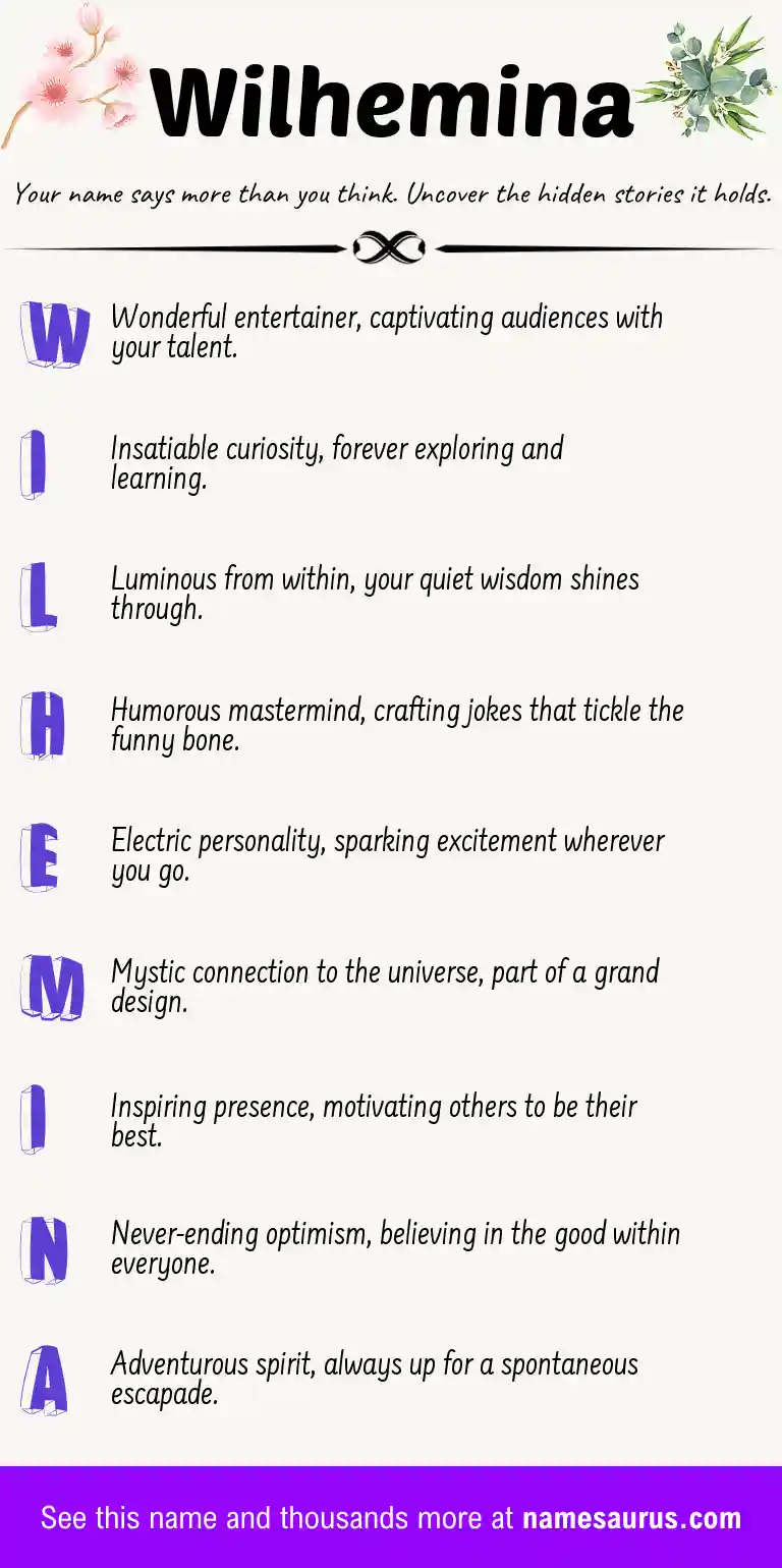 Acrostic poem about Wilhemina.