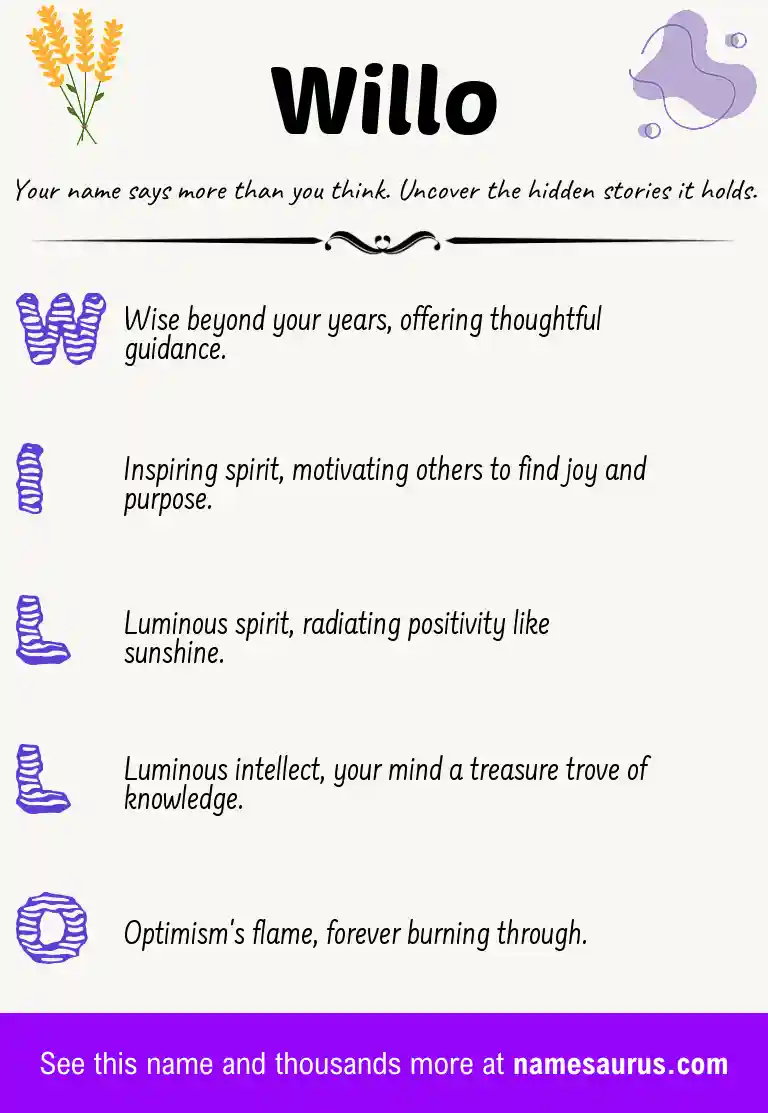 Acrostic poem about Willo.