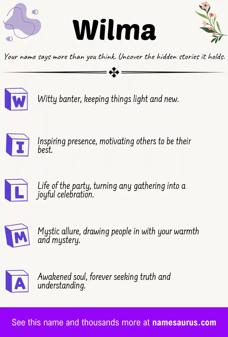 Acrostic poem about Wilma.