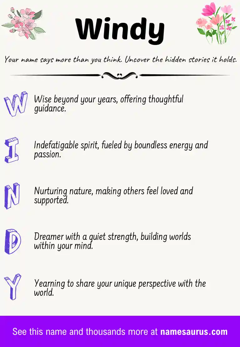 Acrostic poem about Windy.
