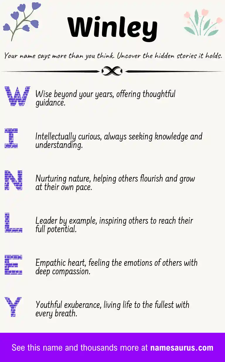 Acrostic poem about Winley.