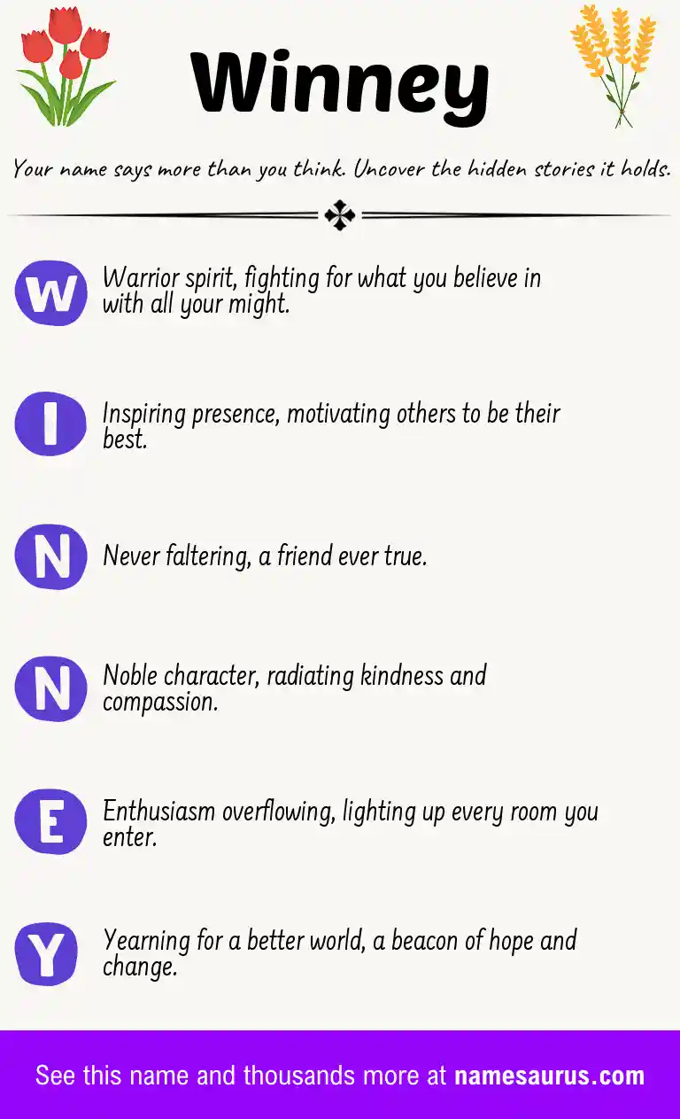 Acrostic poem about Winney.