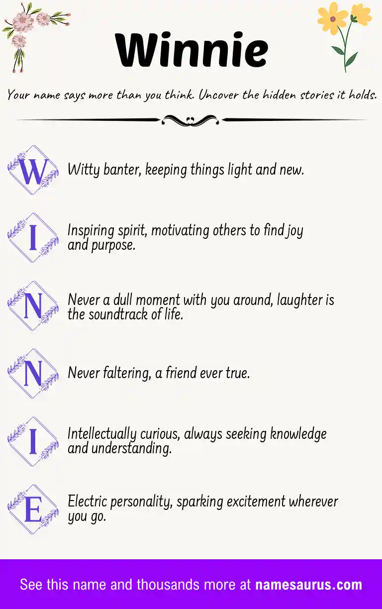 Acrostic poem about Winnie.